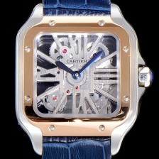 레플리카 [까르띠에]남성용  산토스 더 까르띠에 수동/기계식 라지39.8미리 18k 로즈골드  스켈레톤 다이얼 CAR37394  