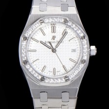 레플리카 [오데마피게] 여성용 로얄오크 점보 엑스트라씬 오토매틱 34미리 블루다이얼 AUD87426  