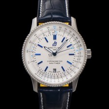 레플리카 [브라이틀링] 남성용 네비타이머 A173263A1G1P1 크로노그래프 오토매틱 2824 타입 41mm 가죽줄 화이트 다이얼 bre6041  