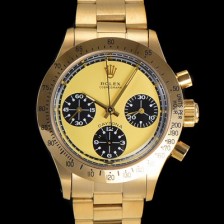 레플리카 [로렉스] 남성용 1965년 모델 클래식  코스모그래프 데이토나  Ref.6239 수동감기/기계식 37mm 18K옐루골드 스크류 다운 푸셔 메탈줄 골드다이얼 rol5191  