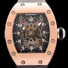 레플리카 [리차드밀레] 남성용 RM022 스켈레톤 다이얼 블랙 러버 스트랩 오토매틱 무브먼트 RIC0402  