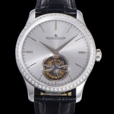 레플리카 [예거르꿀트르] 남성용 마스터 그랜드 트레디션 1662451 오토매틱 투어빌론 798타입  42mm 보석다이아드베젤 가죽시계 실버다이얼   jag18462  