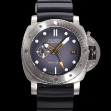 레플리카 [파네라이] 남성용 서브머시블 GMT 네이비 씰 PAM01323 오토매틱 Cal P. 900 타입 44mm 우레탄줄 그레이 다이얼 pan5210  
