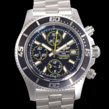 레플리카 [브라이틀링] 남성용 에어로마린 슈퍼오션 어비스 크로노그래프 오토매틱 Eta7750-2 타입 44mm 메탈시계 블랙다이얼 bre4985  