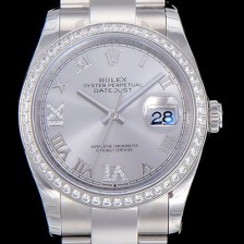 레플리카 [로렉스]남성용 데이져스트 오토매틱 3235무브 보석/큐빅 36미리 실버다이얼 ROL14872  