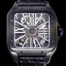 레플리카 [까르띠에]남성용  산토스 더 까르띠에 수동/기계식 라지39.8미리 PVD 코팅 스켈레톤 다이얼 CAR64387  