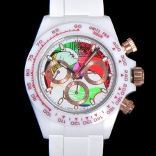 레플리카 [로렉스] 남성용 세라믹 데이토나 크로노그래프 오토매틱 A7750-2 타입 40mm 세라믹재질 러버우레탄줄 래드다이얼 rol9151  