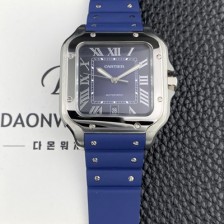 레플리카 [까르띠에] 남성용 산토스 드 까르띠에 워치 WSSA0071 라지 39.8mm 오토매틱 9015 무브먼트 블루 다이얼 car69398  