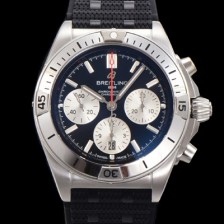 레플리카 [브라이틀링] 남성용 크로노맷 B01 오토매틱 ETA7750-2 타입 42mm 금장시계 우레탄줄 블랙다이얼 bre65312  