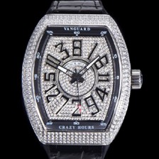 레플리카 [프랭크뮬러] 남성용 뱅가드 오토매틱 CZ02 타입 44미리 보석/큐빅 케이스 가죽줄 보석다이얼 fra67098  