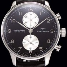 레플리카 [아이더블유씨] 남성용 포르투기즈 오토메틱 크로노그래프 블랙 다이얼 IWC0442  