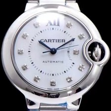 레플리카 [까르띠에] 남성용 발롱블루 드 까르띠에 WE902074 최상급 쥬얼 다이아몬드 인덱스 화이트 다이얼 브레이슬릿 오토매틱 무브먼트 CAR0013  