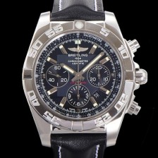 레플리카 [브라이틀링] 남성용 윈드라이더 크로노맷 오토매틱 ETA-7750 기계식 44mm 가죽줄 블랙다이얼 bre1351  