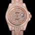 레플리카 [로렉스] 남성용 지엠티-마스터 오토매틱 E2836-2 타입 18K 로즈골드/풀다이아몬드 셋팅 41mm 메탈줄 골드/다이아몬드 다이얼 rol1299  