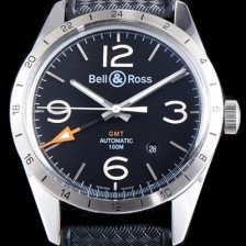 레플리카 [벨엔로즈] 남성용 빈티지 BRV123-BL-GMT/SRB GMT 신형 모델 블랙 다이얼 스위스 ETA 2836-2오토매틱 무브먼트 BEL4231  