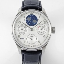 레플리카 [아이더블유씨] 남성용 포루투기즈 IW503406 퍼페추얼 캘린더 더블 문 플래티넘 44mm 오토매틱 무브먼트 화이트 다이얼 iwc4104  