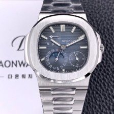 레플리카 [파텍필립] 남성용 하이엔드 노틸러스 5712/1A-001 문페이즈 오토매틱 Cal.240 PS 타입 40mm 메탈줄 블루 다이얼 pat07491  