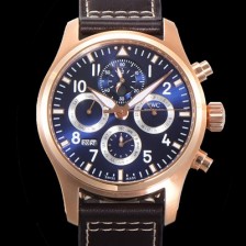 레플리카 [아이더블유씨] 남성용 파일럿 41mm 오토매틱 89630 타입 18K 로조골드 가죽줄 블루다이얼 iwc1532  