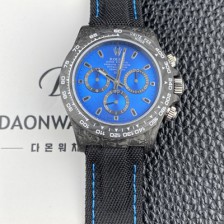 레플리카 [로렉스]남성용 데이토나 DIW 포지드카본 커스텀 40미리 크로노그래프 오토매틱 Cal.4130 무브먼트 블루 다이얼 rol5649  