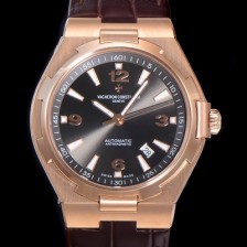 레플리카 [바쉐런 콘스탄틴] 남성용 오버시즈 오토매틱 9015타입 42mm 금장시계 가죽줄 블랙다이얼 vac97061  