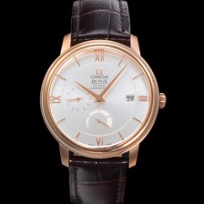 레플리카 [오메가] 남성용 드빌 424.53.40.21.02.001 프레스티지 코-액시얼 39.5mm  18K 로즈골드 오토매틱 Cal.2627 타입 실버 다이얼 omg0175  