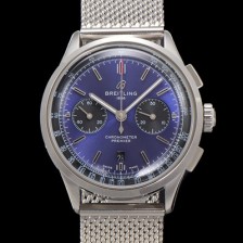 레플리카 [브라이틀링] 남성용 프리미에르 AB0118221C1P1 크로노그래프 7750 타입 오토매틱 42mm 메쉬밴드 블루 다이얼 bre6015  