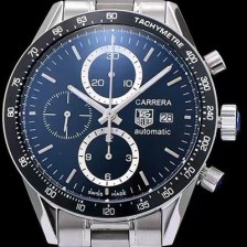 레플리카 [태그호이어] 남성용 그렌드 까레라 크로노그래프 칼리버 17 블랙 다이얼 ETA-7750 오토매틱 무브먼트 TAG0210  