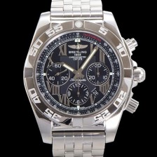 레플리카 [브라이틀링] 남성용 크로노맷 오토매틱 크로노그래프 ETA7750-2타입 44mm 매탈줄 블랙다이얼 bre1219  