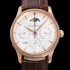 레플리카 [예거르꿀뜨르] 남성용 마스터 울트라 퍼페추얼 캘린더 18K 로즈골드 오토매틱 MC868 타입 39mm 가죽줄 다이아몬드베젤 문페이즈 화이트 다이얼 jag80287  