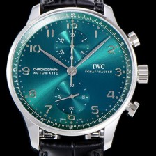 레플리카 [아이더블유씨]남성용 포르투기즈 IW371615 그린 크로노그래프 스틸 41미리 그린다이얼 IWC85646  