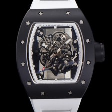 레플리카 [리차드밀레] 남성용 RM055 블랙 PVD코딩 스켈레톤 다이얼 러버 스트랩 기계식 수동형 무브먼트 RIC07172  