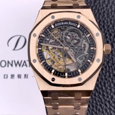 레플리카 [오데마피게] 남성용 하이엔드 로얄오크 15407OR.OO.1220OR.01 더블 밸런스 휠 오픈워크 18k 로즈골드 41mm 오토매틱 Cal.3132무브먼트 스켈레톤 다이얼 aud6586  
