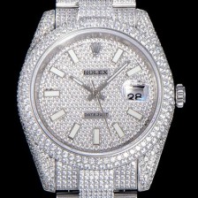 레플리카 [로렉스]남성용 1:1수제공정 제작！！ 데이져스트 41mm 다이아몬드 904L 오토매틱 보석다이얼 ROL58342  