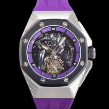 레플리카 [오데마피게] 남성용시계 로얄오크 Concept ;블랙팬더 투어빌론 42mm 남성용시계 우레탄줄 스캘래톤 다이얼 aud6962  