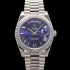 레플리카 [로렉스] 남성용 New "VIP 타입 최종형" 데이데이트 m228236-0007 무게195g 플래티넘 40mm 오토매틱 Cal.3255 타입 블루 로마 다이얼 rol5428  