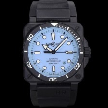 레플리카 [벨엔로즈] 남성용 인스트루먼트03 BR03A-D-LM-CESRB 오토매틱 2892타입 42mm 세라믹 우레탄줄 블루 다이얼 bel4108  