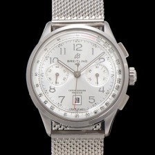 레플리카 [브라이틀링] 남성용 프리미에르 크로노그래프 7750 타입 오토매틱 42mm 메쉬밴드 화이트 다이얼 bre6019  