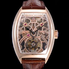 레플리카 [프랭크뮬러] 남성용 그랜드 컴플리케이션 8889 TG SQT BR 수동기계식 투어빌론 55mm 가죽시계 금장시계 스켈래톤 다이얼 fra27106  