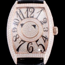 레플리카 [프랭크 뮬러] 남성용 화려함 극대화!!카사블란카 7850 DM D CD 더블 미스터리 최상급 퀄리티 쥬얼 로즈골드 다이아몬드 풀 셋팅 스위스 ETA 2824-A2 오토매틱 무브먼트 FRA0435  