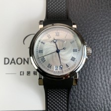 레플리카 [브레게] 남성용 마린 컬렉션 5817ST/12/5V8 빅데이트 UP!! 39MM 화이트 물결무늬 다이얼 Cal.517GG HG 오토매틱 무브먼트 brg03023  