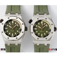 레플리카 [오데마피게] 남성용 하이엔드 로얄오크 오프쇼어 다이버 15720ST.OO.A052CA.01 오토매틱 Cal.4308타입 42mm 그린 다이얼 aud6576  