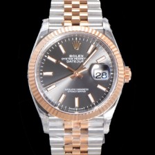 레플리카 [로렉스] 남성용 904L스틸!! 2023신형 데이져스트 36mm II m126231 !! 로즈골드 그레이 다이얼 브레이슬릿 신형 Cal.3235 오토매틱 무브먼트 ROL19323  