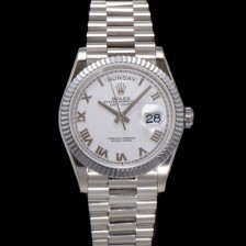 레플리카 [로렉스] 남성용 New 데이데이트 m128236-0017 무게173g 플래티넘 프레지던트 36mm 오토매틱 Cal.2836-2 타입 화이트 다이얼 rol5412  