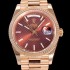 레플리카 [로렉스] 남성용 데이데이트 오토매틱 로즈골드 올금 금장시계 이티애이 2836-2 40미리 브라운다이얼 3열 브레이슬릿 ROL79514  