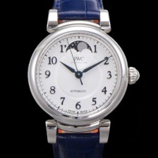 레플리카 [아이더블유씨]여성용 다빈치 IW459306 오토매틱 문페이즈 36mm 18K 로조골드 다이아몬드베젤가죽줄 화이트다이얼 iwc81539  