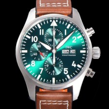 레플리카 [아이더블유씨] 남성용 파일럿 생텍쥐베리 어린왕자 한정판 에디션!! IW377714 데이 & 데이트 크로노그래프 그린 다이얼 오토매틱 무브먼트 IWC0123  