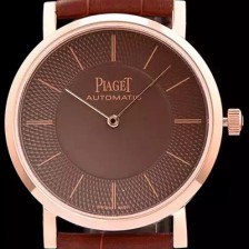 레플리카 [피아제] 남성용 피아제 G0A37127 알티플래노 울트라-씬 빈티지 모델 18k로즈골드 브라운 & 텍스쳐 다이얼 스위스 ETA 2824-A2오토매틱 무브먼트 PIA4201  