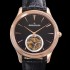 레플리카 [예거 르꿀르뜨] 남성용 마스터 울트라 씬 투어빌론 43mm 18K로즈골드 가죽줄 아이보리 다이얼  jag1925  