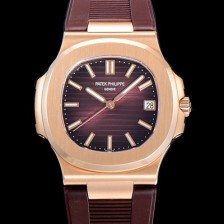 레플리카 [파텍필립]남성용 노틸러스 5711/1R-001 러버밴드 Cal.324 S C타입무브 오토매틱 18K 로즈골드 40미리 브라운 다이얼 PAT78455  