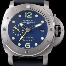 레플리카 [파네라이] 남성용 서브머시블 1950 3Days 지엠티 pam00719 티타늄 다이버워치 오토메틱 Cal.P 9001 무브먼트 블루 다이얼 PAN1219  